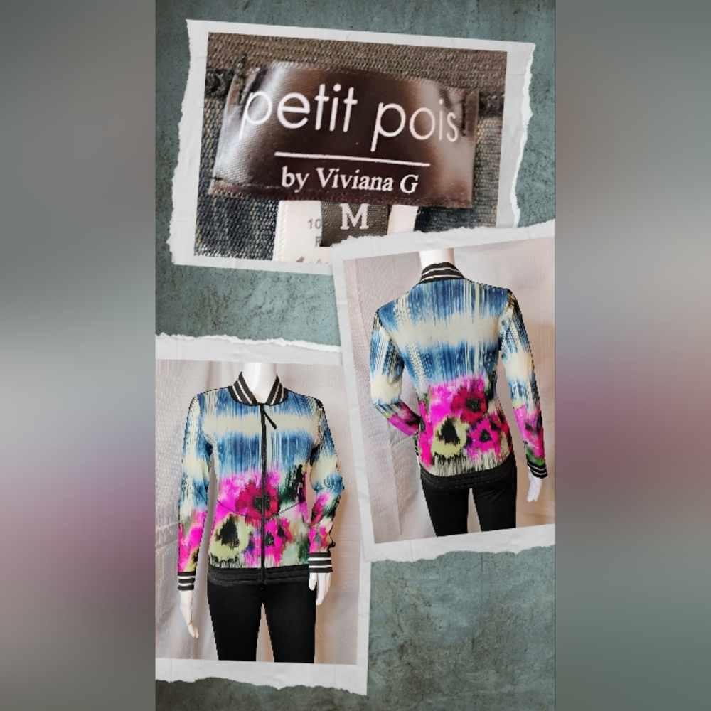 Petit Pois Women's Multicolor Light Weight Jacket - Picture 2 of 2